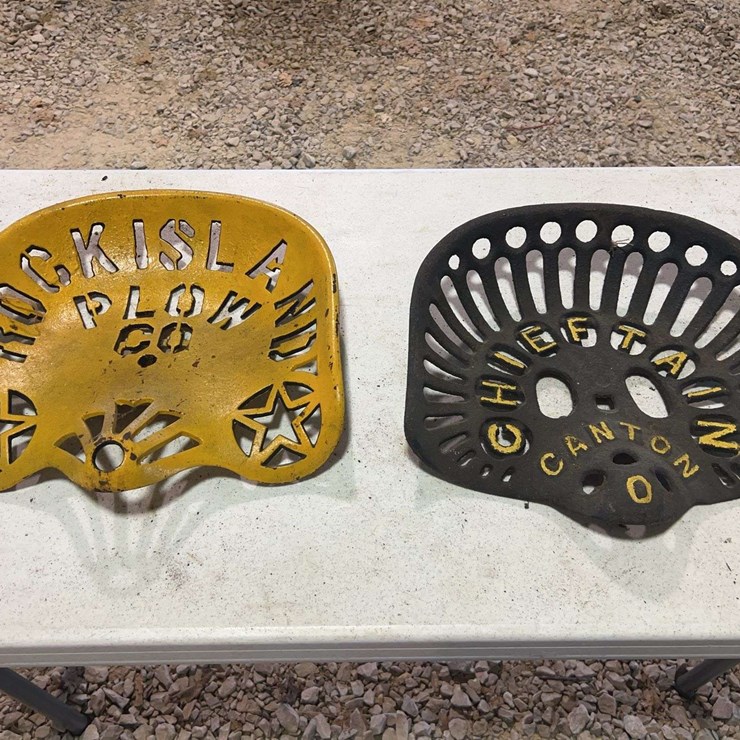 (2) Cast Iron Seats