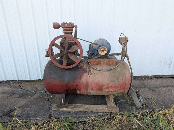 belt-drive-air-compressor-with-westinghouse-motor-image-1