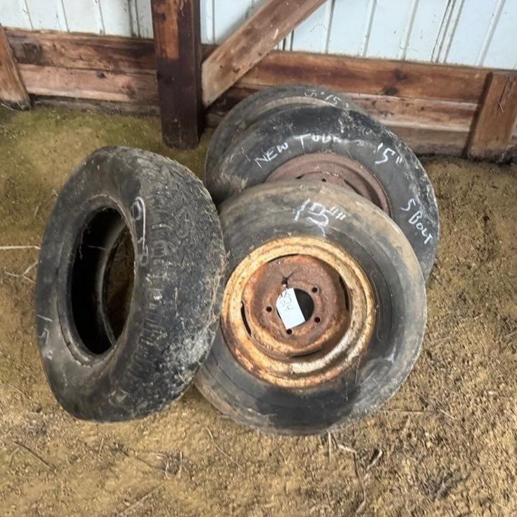 4-15" tires, 3 w/rims
