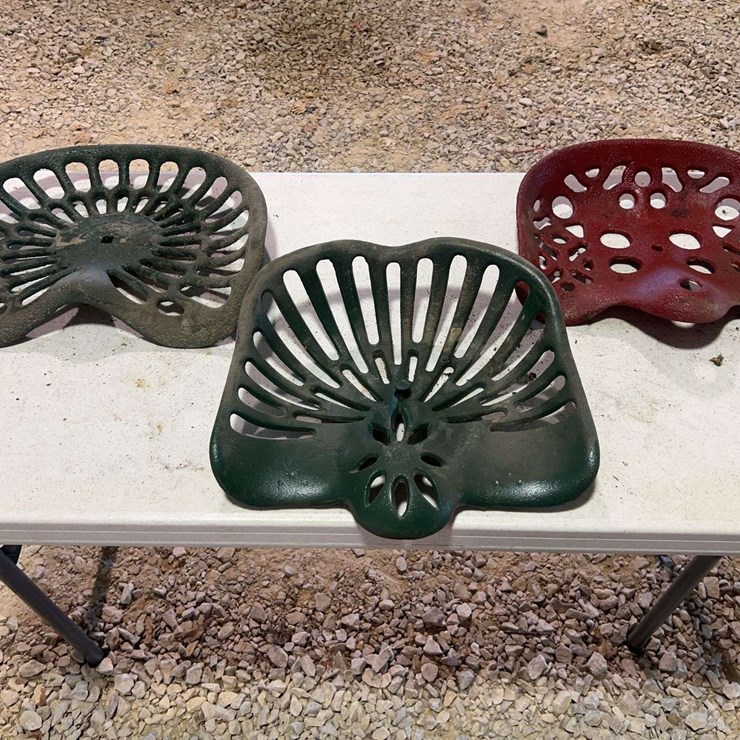 (3) Cast Iron Seats