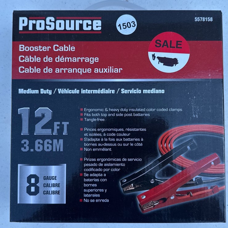#1503 • PRO Source 12ft Booster Cable