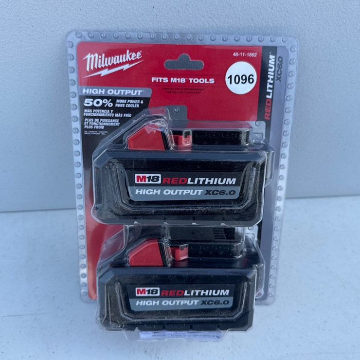 #1096 • Milwaukee 2 pack M18 Batteries, XC6 Batteries