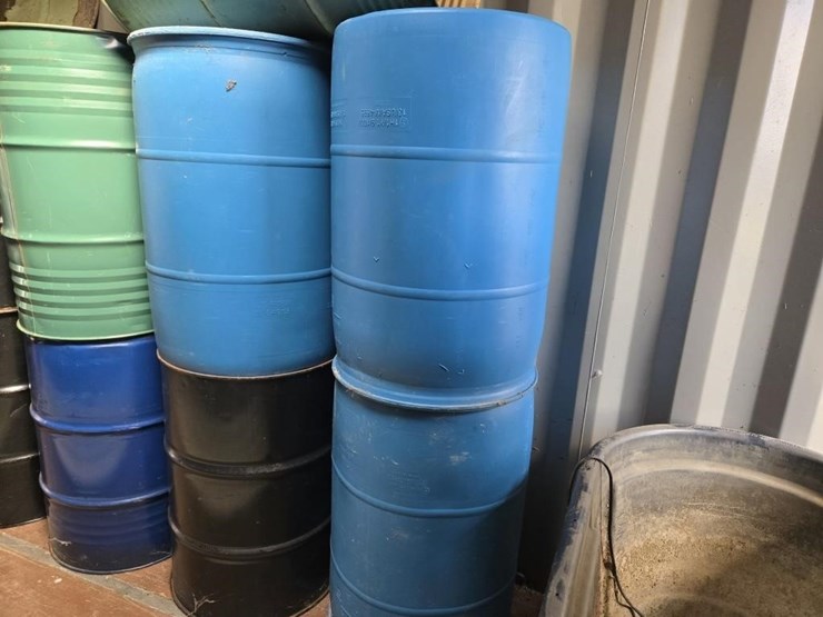 3-blue-55-gallon-plastic-barrels-image-1