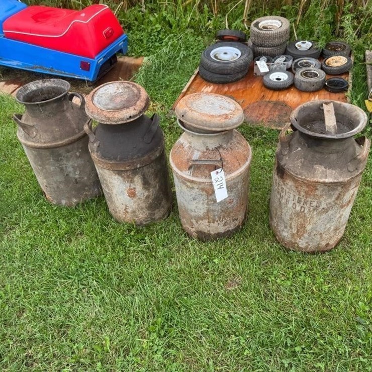 4 milk cans