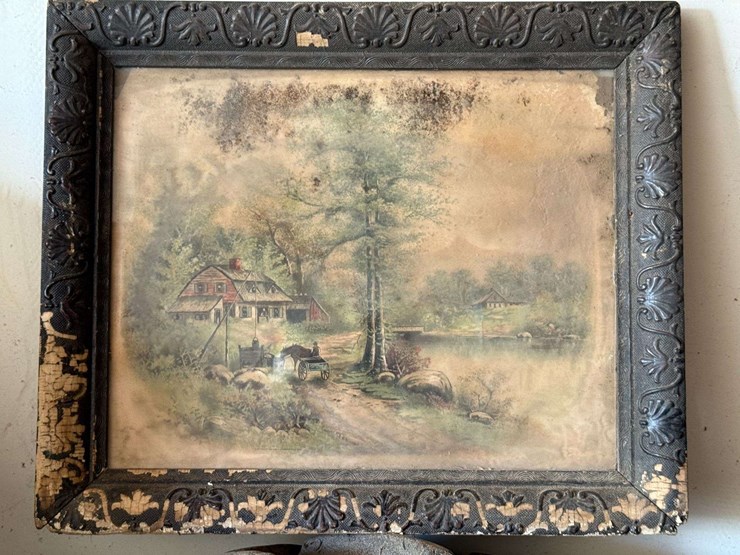 framed-farm-scene-chromolithograph-image-1