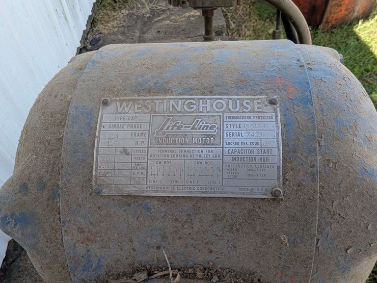 belt-drive-air-compressor-with-westinghouse-motor-image-4