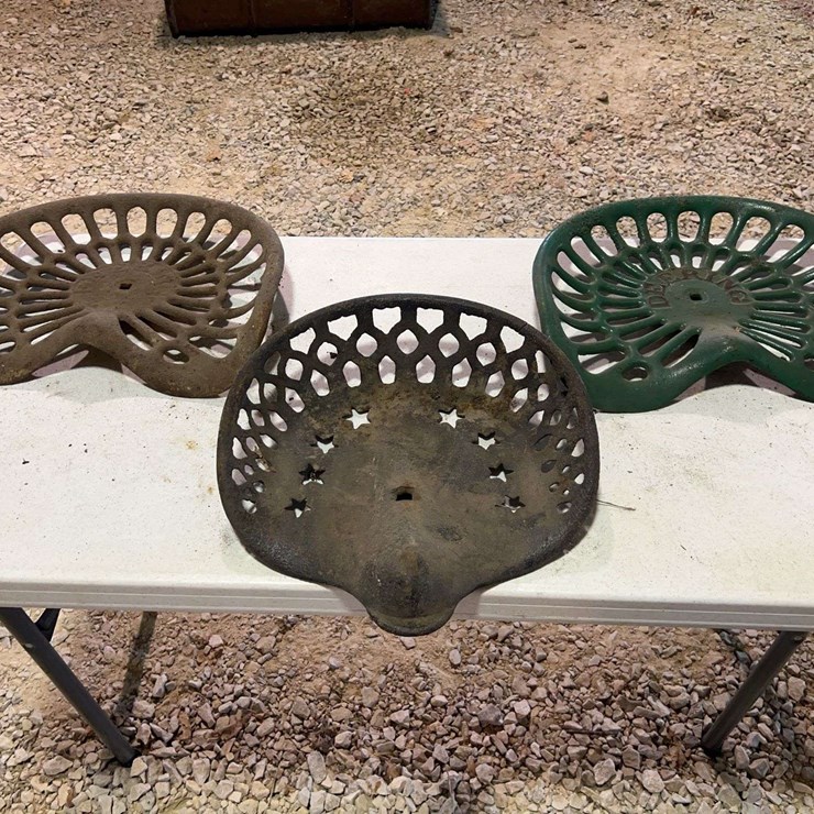 (3) Cast Iron Seats