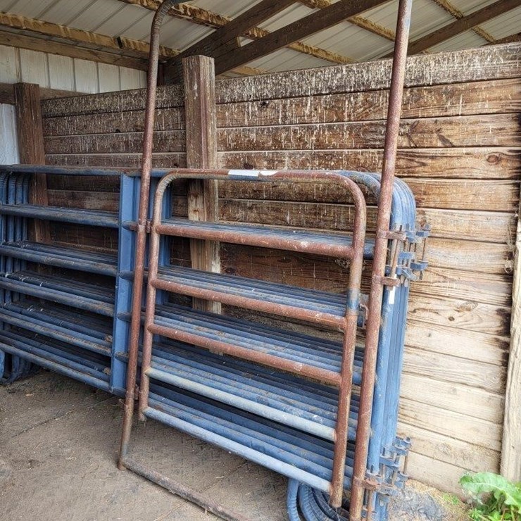 6 - 10' 6 Bar Metal Panels with Walk in Gate