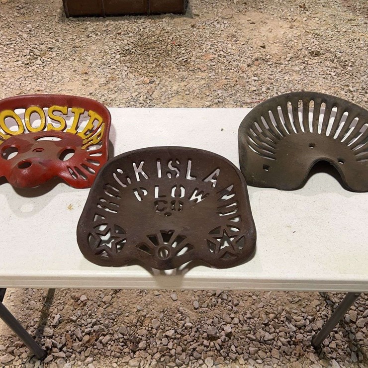 (3) Cast Iron Seats