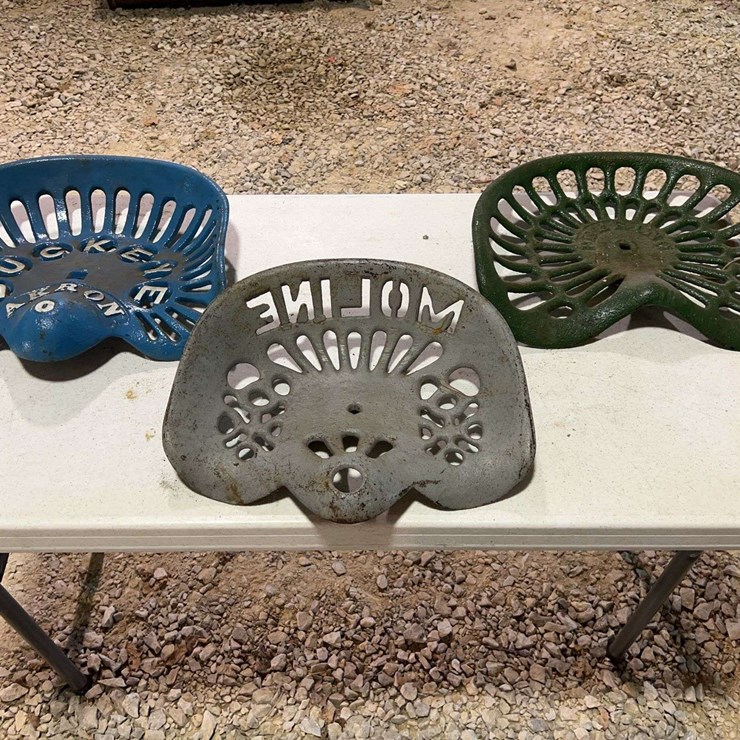 (3) Cast Iron Seats
