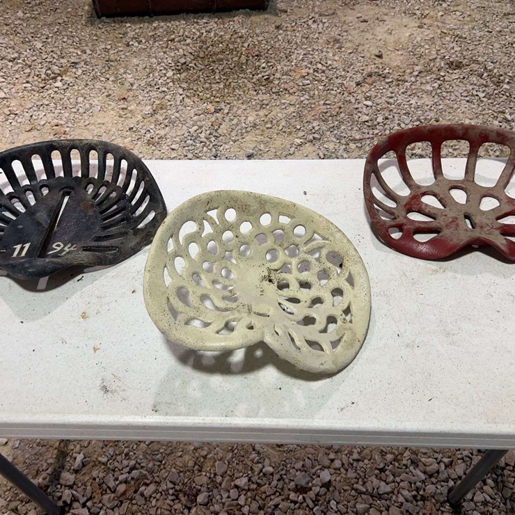 (3) Cast Iron Seats
