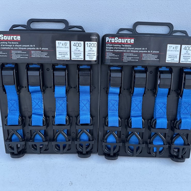 #1091 • 1in x 6ft Locking Tie Down Straps, 4 pack