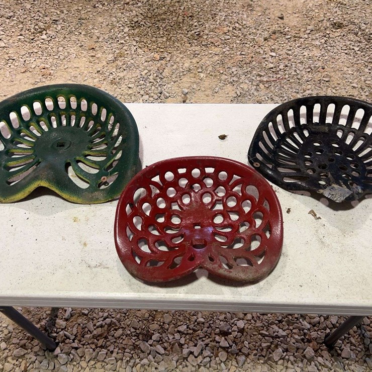 (3) Cast Iron Seats
