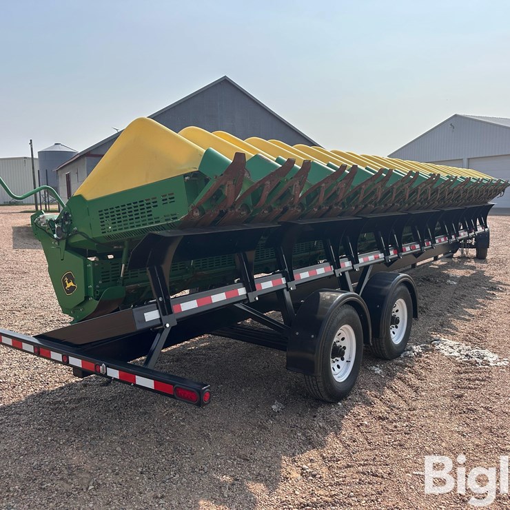 2022 John Deere SH12R 12R Cotton Stripper Header W/Harvest Ag Trailer