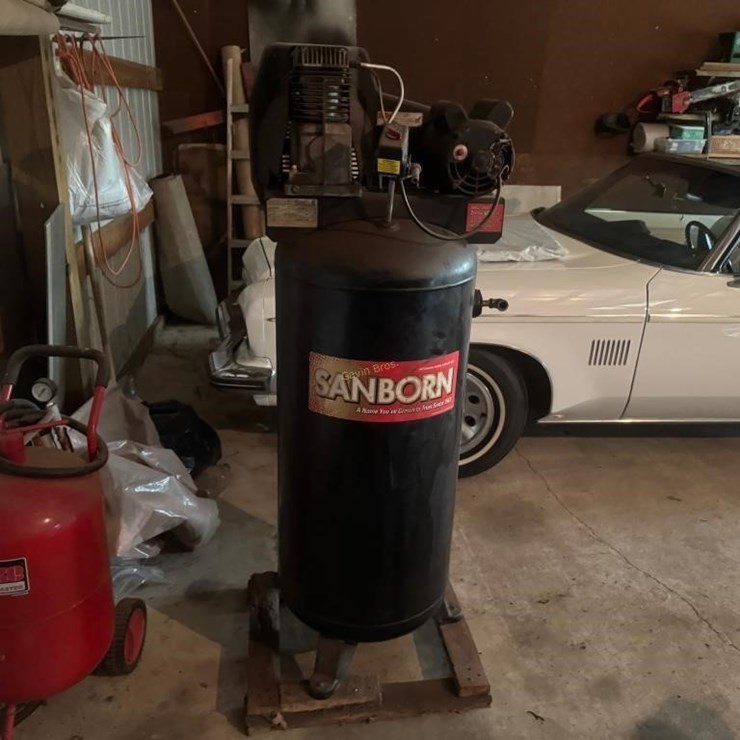 Sanborn 60 Gallon Upright Air Compressor - AS IS