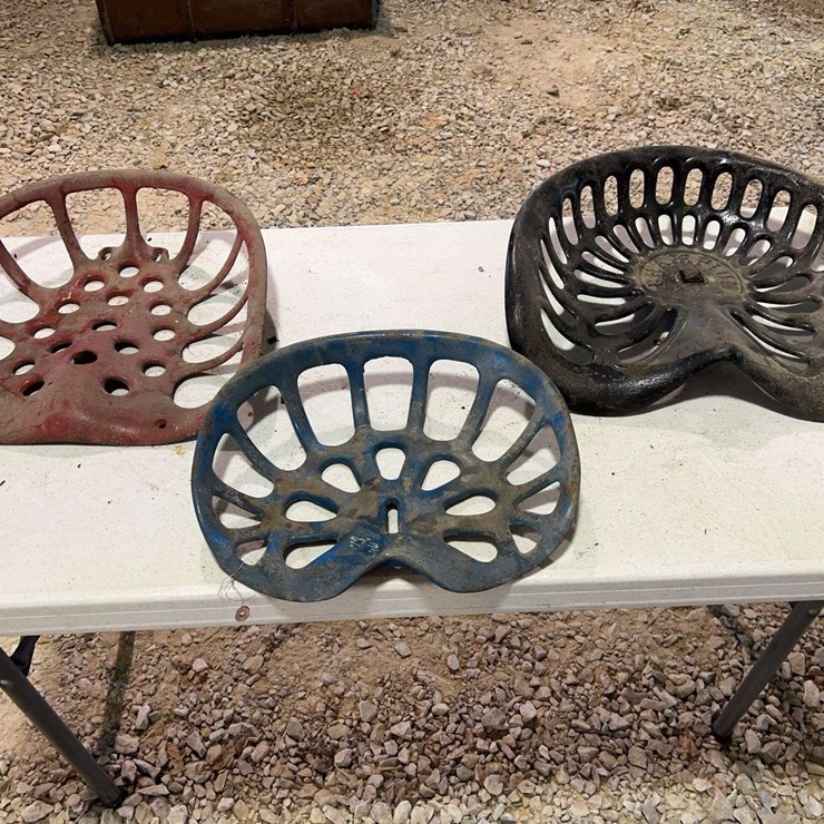 (3) Cast Iron Seats