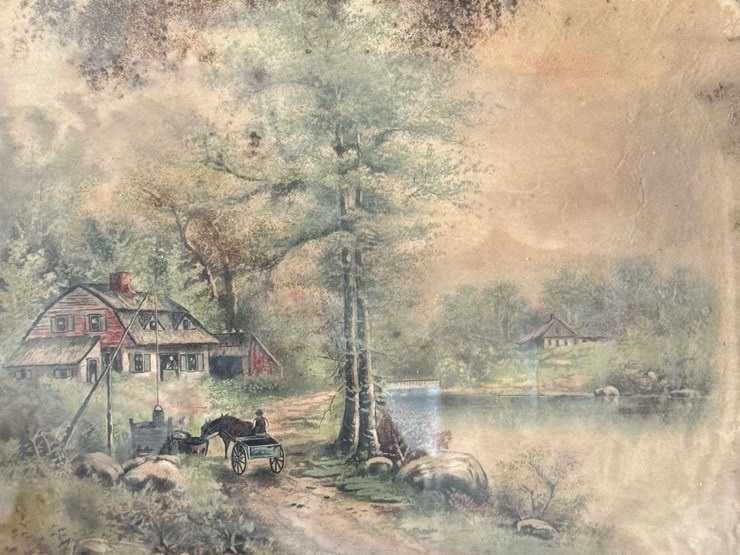 framed-farm-scene-chromolithograph-image-3