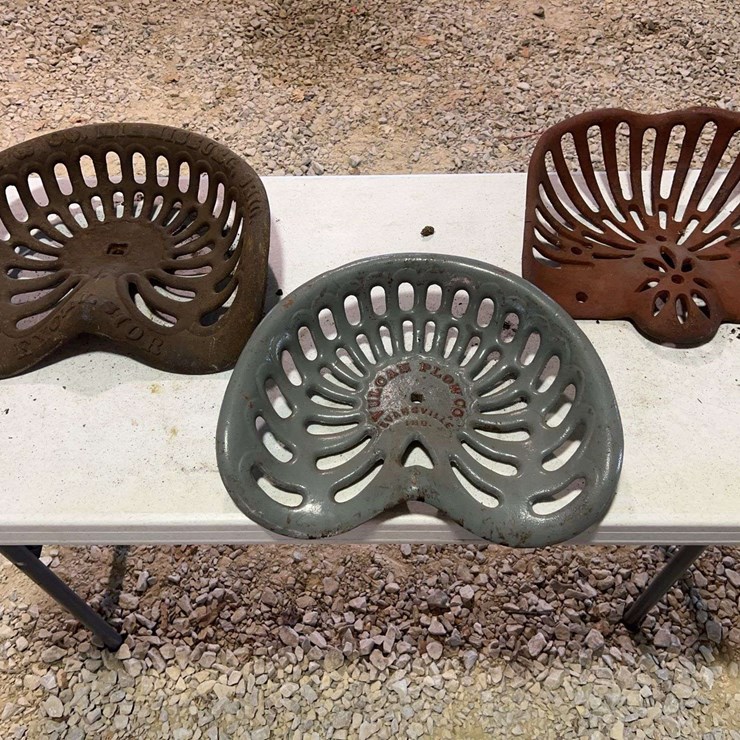 (3) Cast Iron Seats