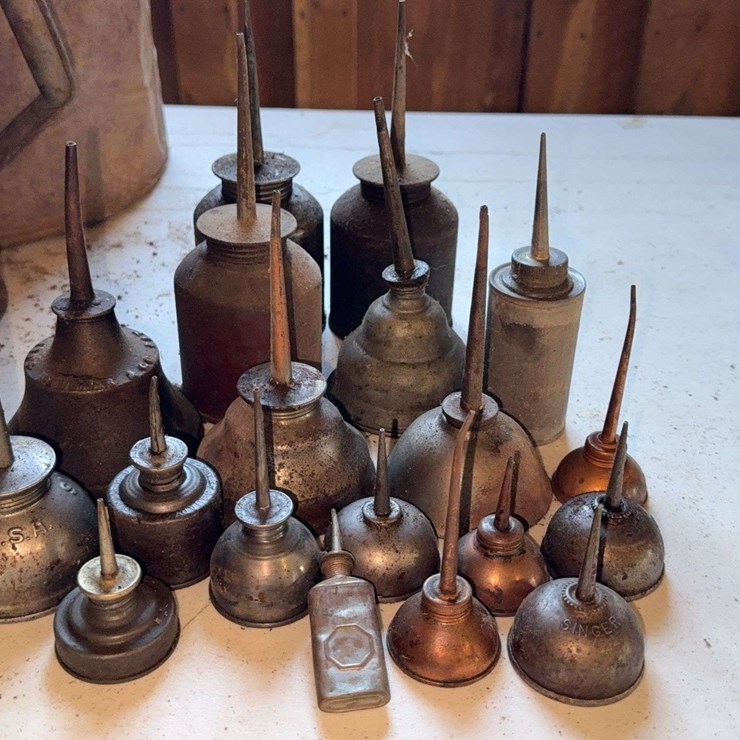 Large Lot of Oil Cans