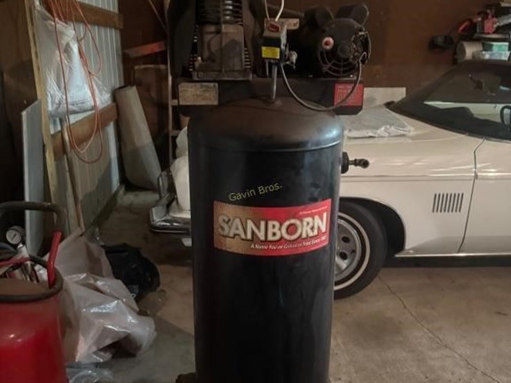 sanborn-60-gallon-upright-air-compressor---as-is-image-2