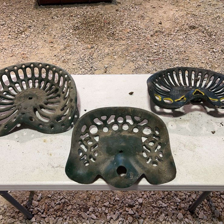 (3) Cast Iron Seats