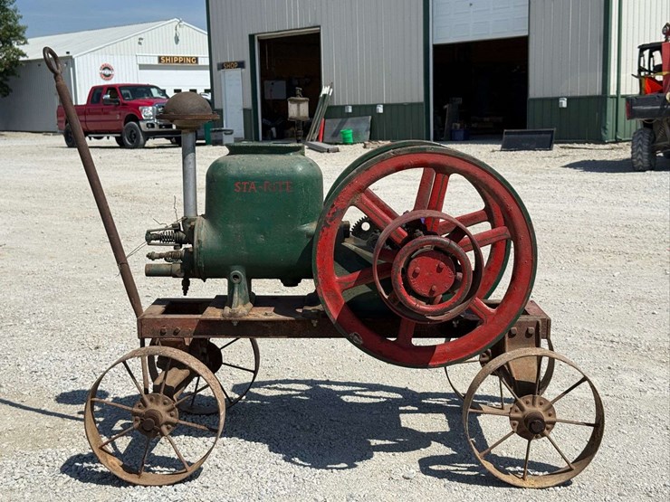 sta-rite-4-hp-hit-&-miss-engine-on-truck-image-1