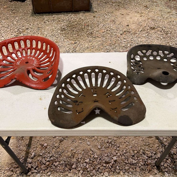 (3) Cast Iron Seats
