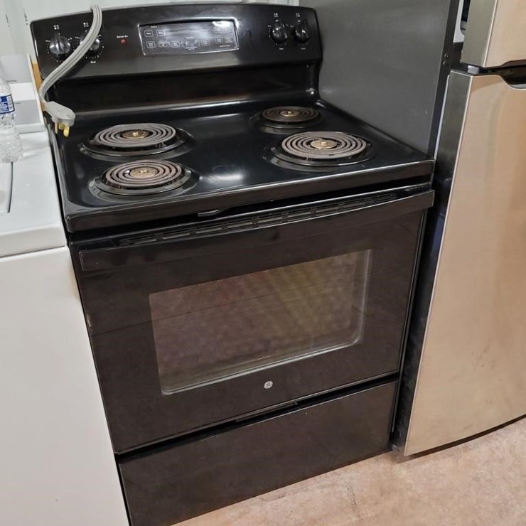 GE Black Electric Range