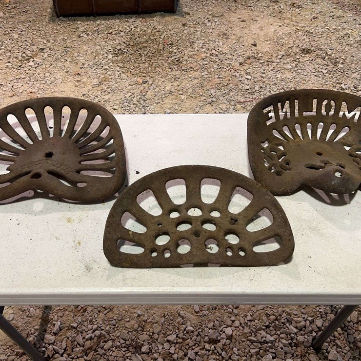 (3) Cast Iron Seats