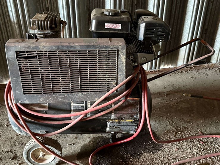 lot-of-2-portable-air-compressors-–-excell-20-gallon-gas-powered-&-older-electric-unit-image-2