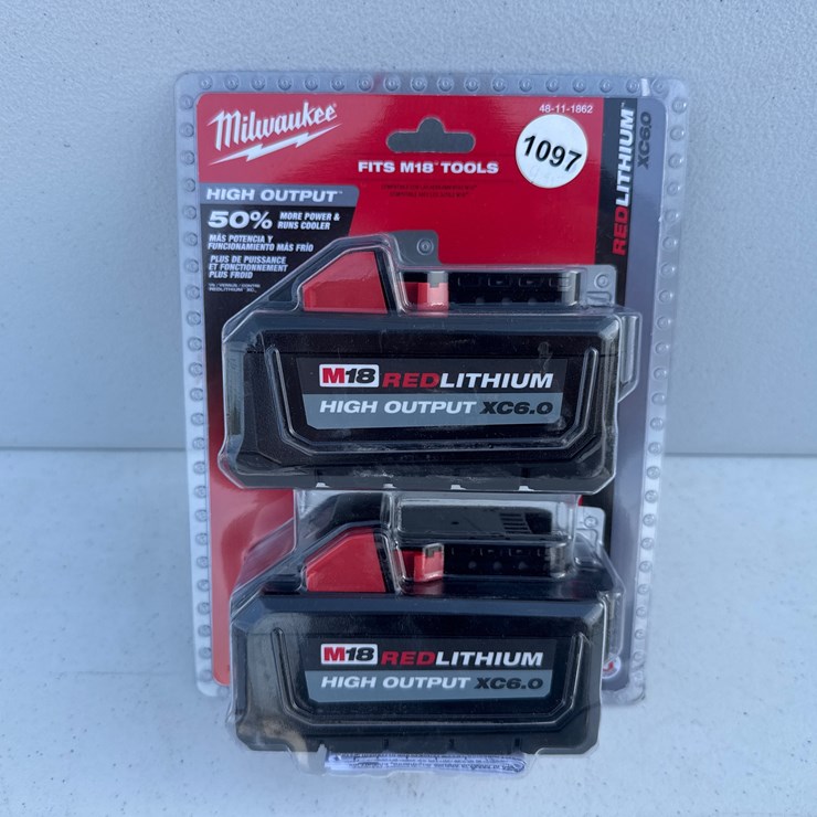 #1097 • Milwaukee 2 pack M18 Batteries, XC6 Batteries
