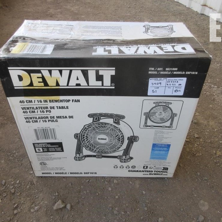 DEWALT 16" BENCH TOP FAN, 40 CM