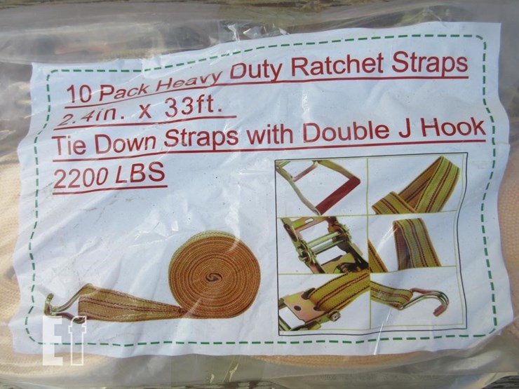 2.4"-x-33'-hd-1-ton-ratchet-straps,-double-j-hooks-image-4