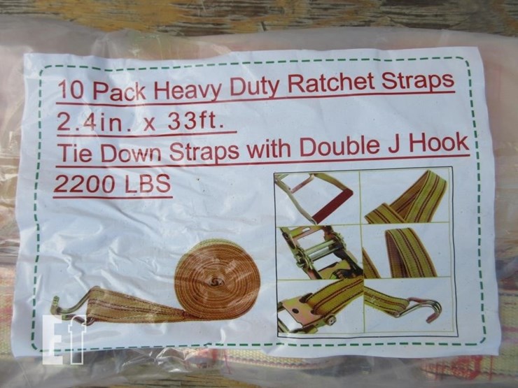 2.4"-x-33'-hd-1-ton-ratchet-straps,-double-j-hooks-image-4