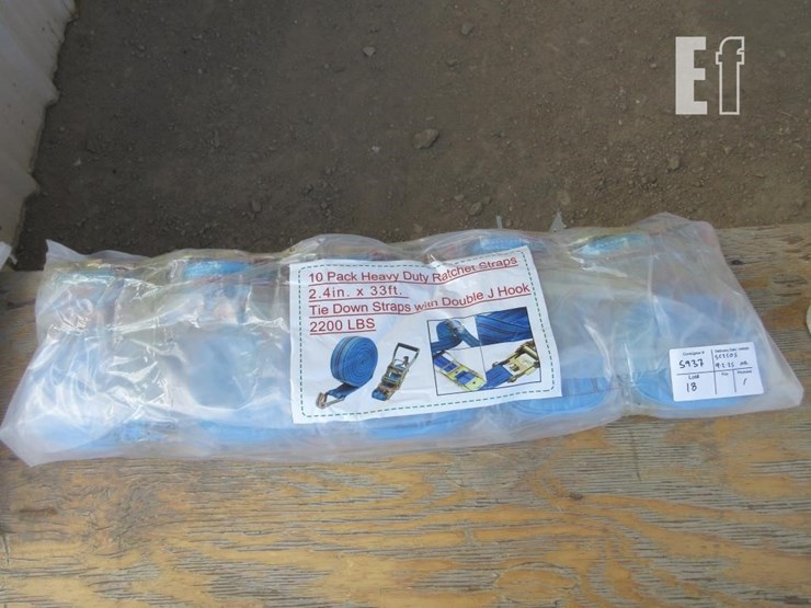 2.4"-x-33'-hd-1-ton-ratchet-straps,-double-j-hooks-image-1