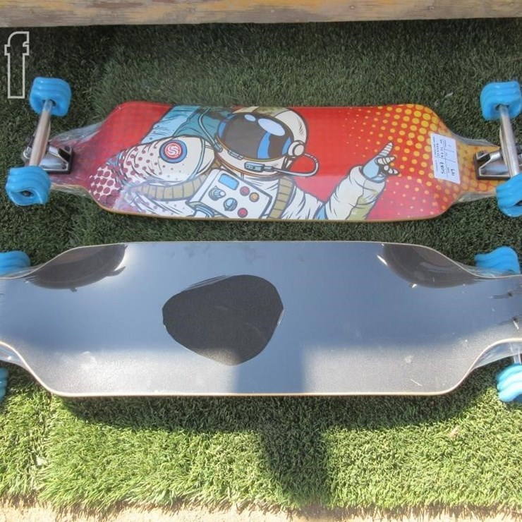 (2) 39" X 10" LONGBOARD SKATE BOARDS, 70MM SHARK W