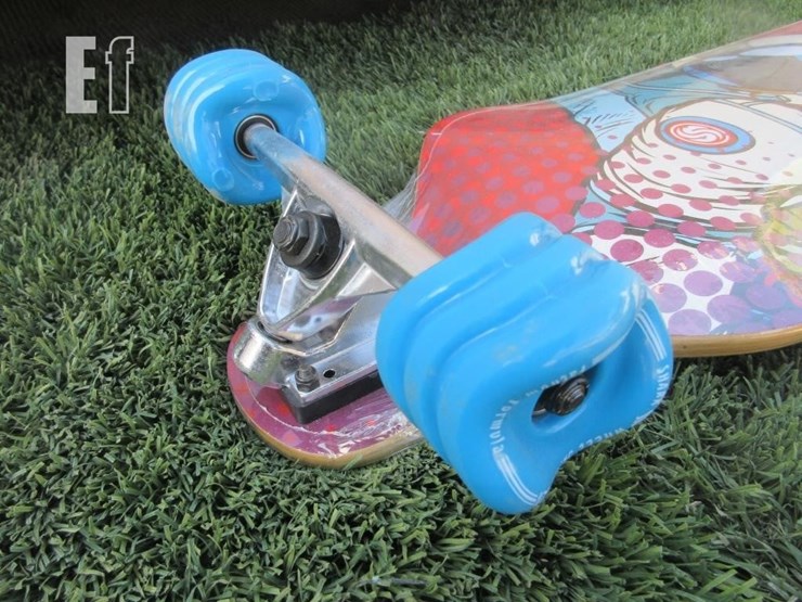(2)-39"-x-10"-longboard-skate-boards,-70mm-shark-w-image-3