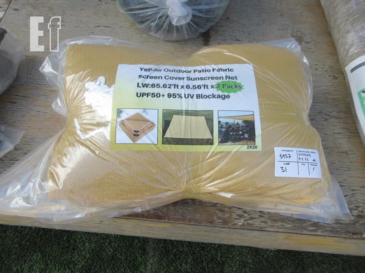(2)-yellow-outdoor-patio-fabric-screen,-6.56-x-65.-image-1