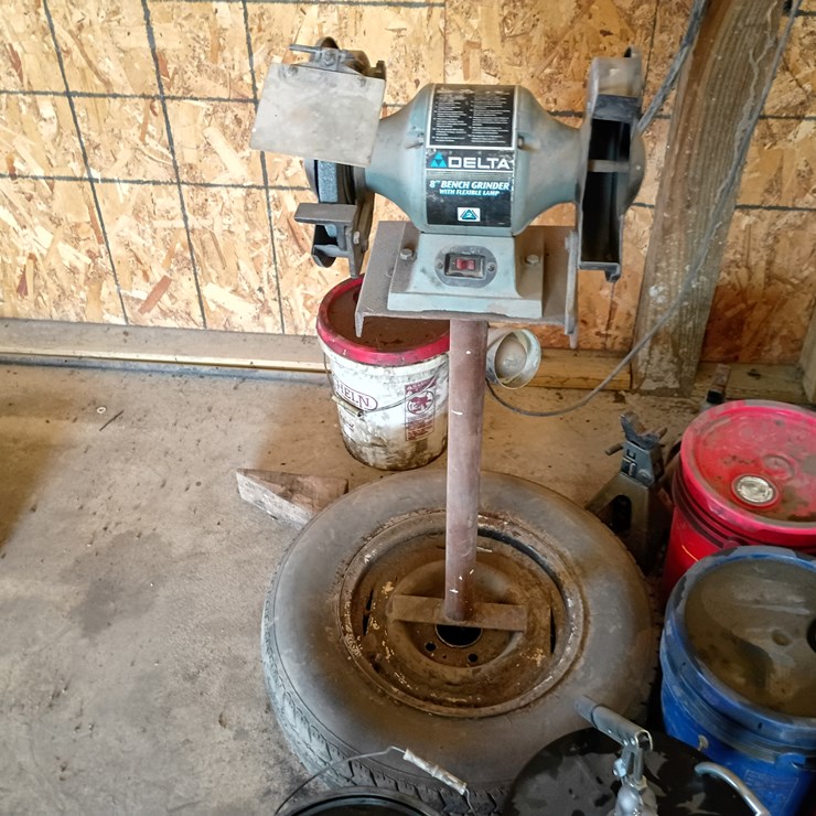 #202 • Delta 8" Bench Grinder w/ Flexible Lamp