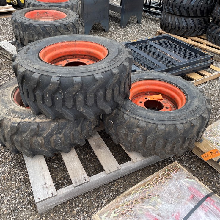 #6399 • (3) Skidsteer Tires and Rims