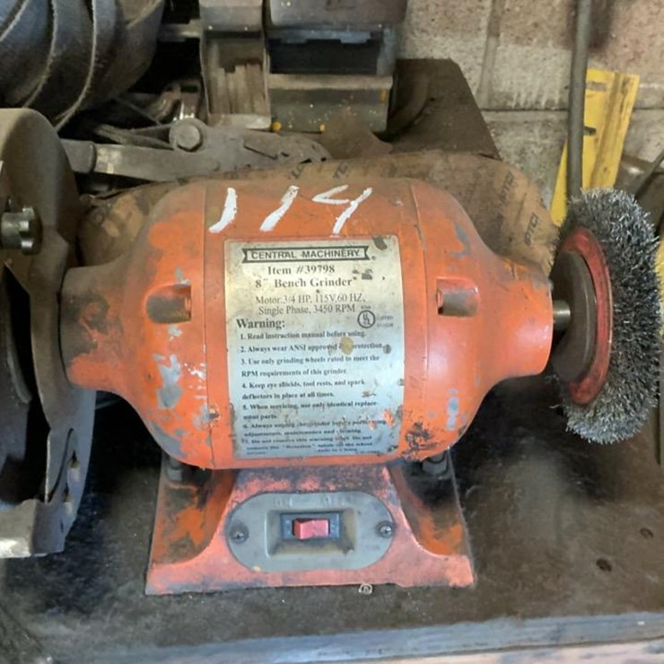#114 • Central Machinery 8” Bench Grinder