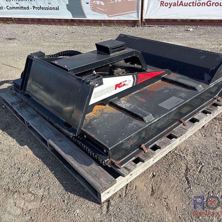 BrushFox XHD72 72in Rotary Brush Cutter Skid Steer Attachment
