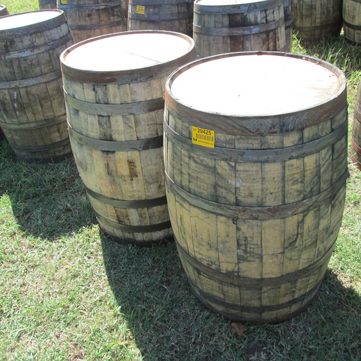 #29425 • Lot of (2) Whiskey Barrels