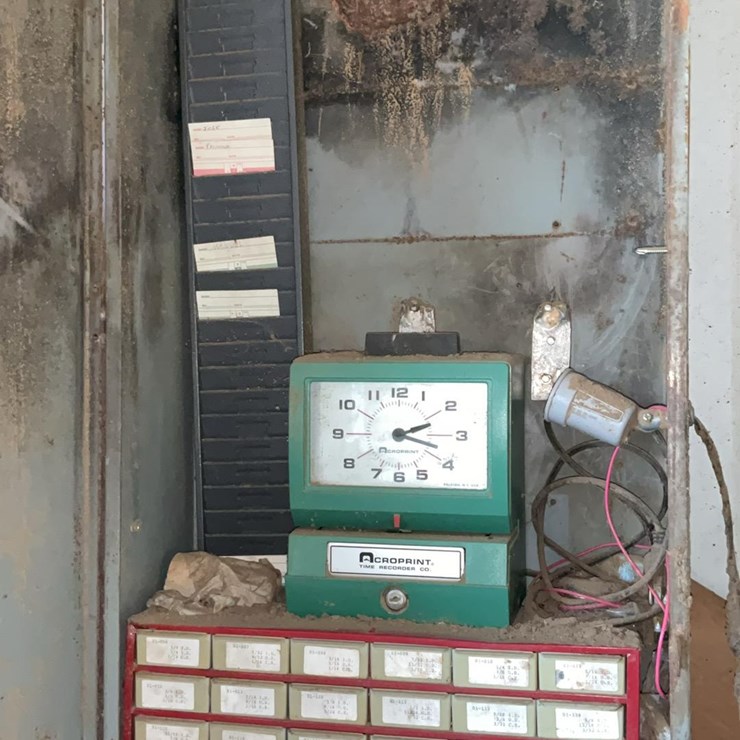 #146 • Time Clock and O-Rings in Storage Cabinet