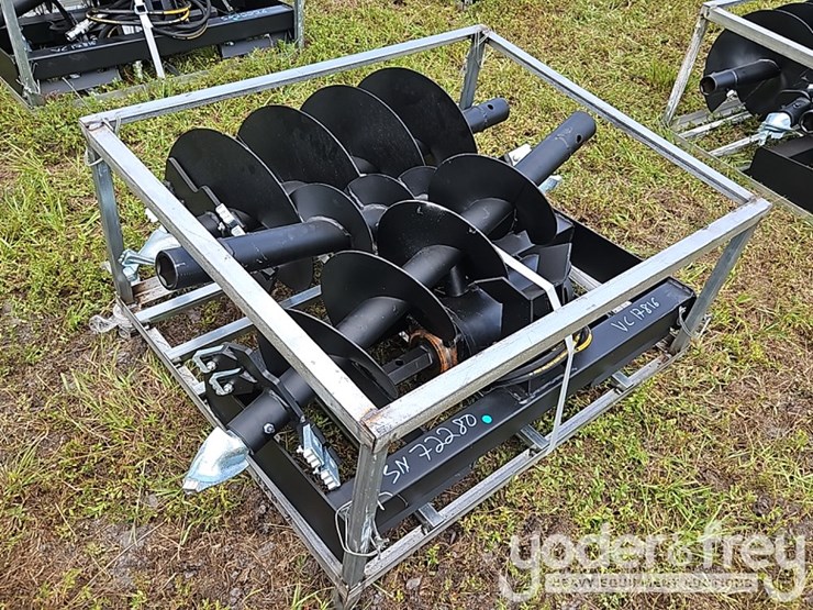 unused-jct-hydraulic-auger-drive,-bits.-qa,-9",-12",-8"-alloy-bits-to-suit-skidsteer-image-3