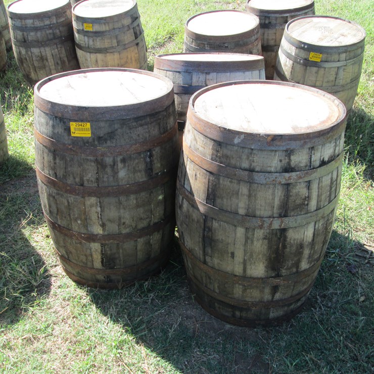 #29427 • Lot of (3) Whiskey Barrels