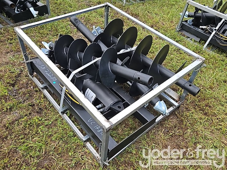 unused-jct-hydraulic-auger-drive,-bits.-qa,-9",-12",-8"-alloy-bits-to-suit-skidsteer-image-4