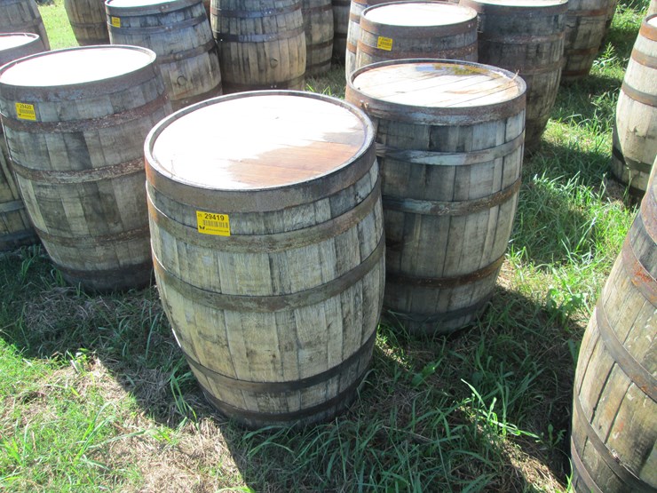 #29419-•-lot-of-(2)-whiskey-barrels-image-1