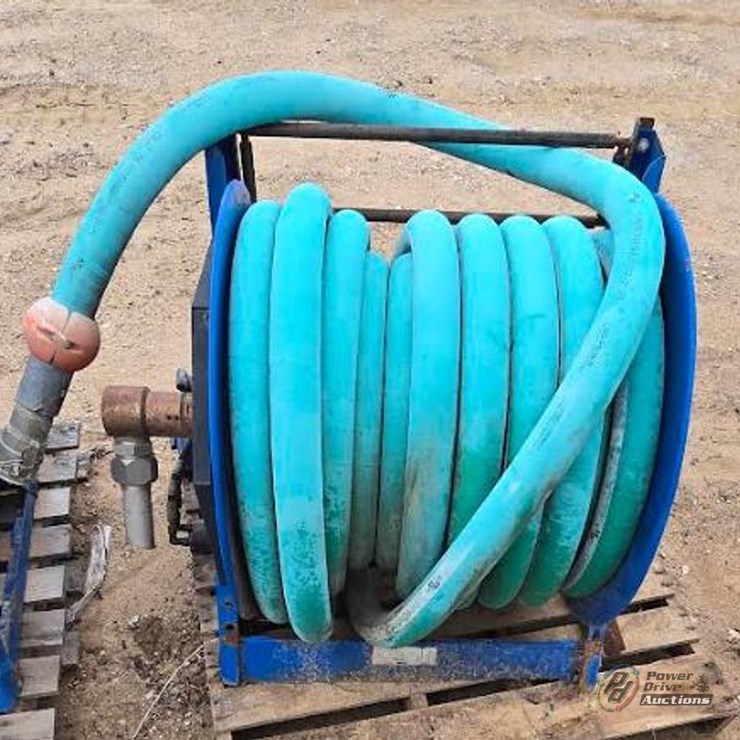 2" Hydraulic Hose w/Valve on Cox Reel