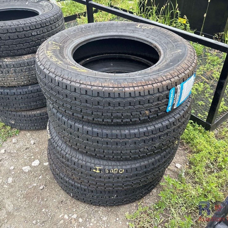2 pair -st205/75r15 radial trailer tires